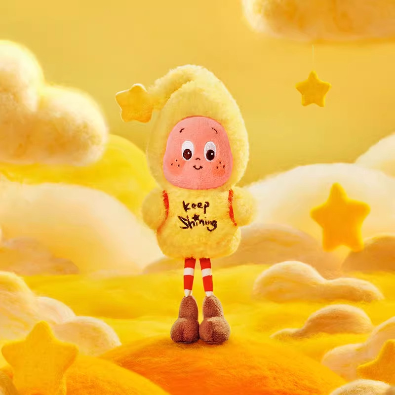 POP MART Star People Dream Weather Series Плюшевый брелок-слепой бокс, фигура 'Бегущий с солнцем', 1 шт, эксклюзивная