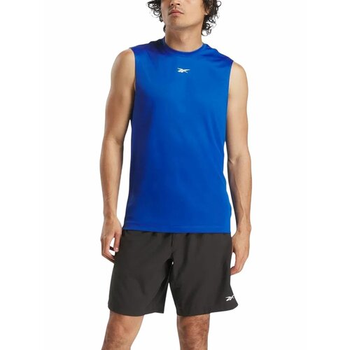 фото Майка спортивная reebok id train slvls tech tee, размер s, синий