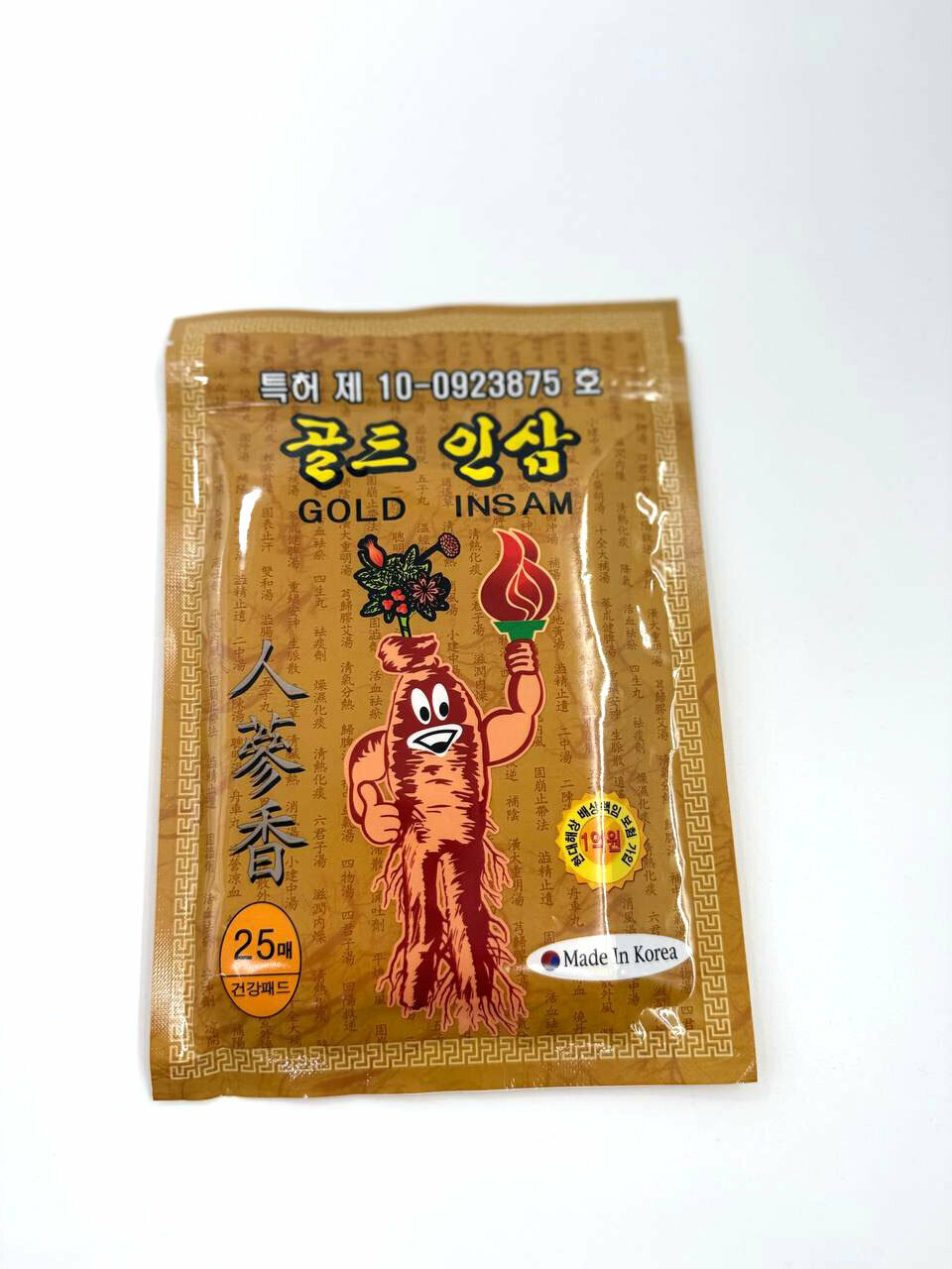 Gold Insam корейские патчи/пластыри (health pad), 25 шт, Made in Korea