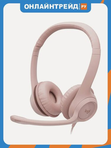 Изображение товара Гарнитура Logitech H390 Headset, проводная (USB), розовый