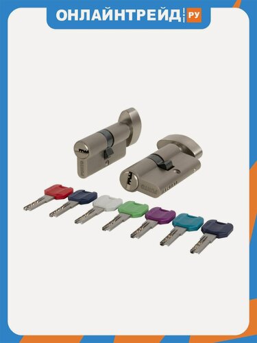 Изображение товара Punto Цилиндровый механизм MaxPro7002Knob65mm(30+10+25) SN никель 7key с вертушкой