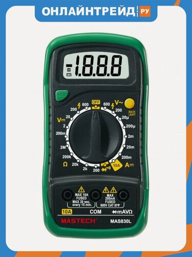 Изображение товара Портативный мультиметр Mastech MAS830L