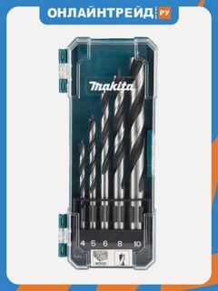 Изображение товара Набор сверл по дереву Makita 5 шт. (4,5,6,8,10 мм) D-72861
