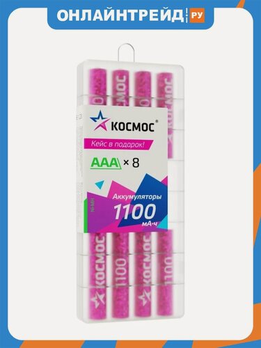 Изображение товара Аккумулятор Космос Электро космос AAA/R03 1100мА. ч Ni-MH 8B (уп.8шт), KOCR03NIMH1100mAh8B