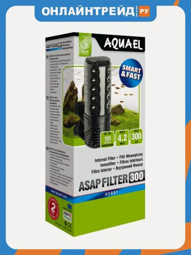 Изображение товара Внутренний фильтр Aquael ASAP FILTER 300 для аквариума до 100 л (300 л/ч, 4.2 Вт)