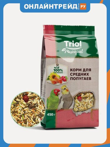 Изображение товара Корм Triol Original для средних попугаев, 450г