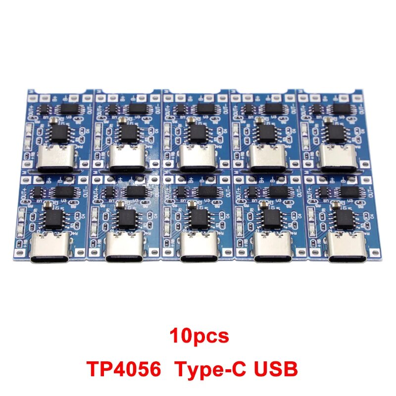 10 шт. Модуль зарядки литиевых аккумуляторов JCD USB Type-C 5В 1А