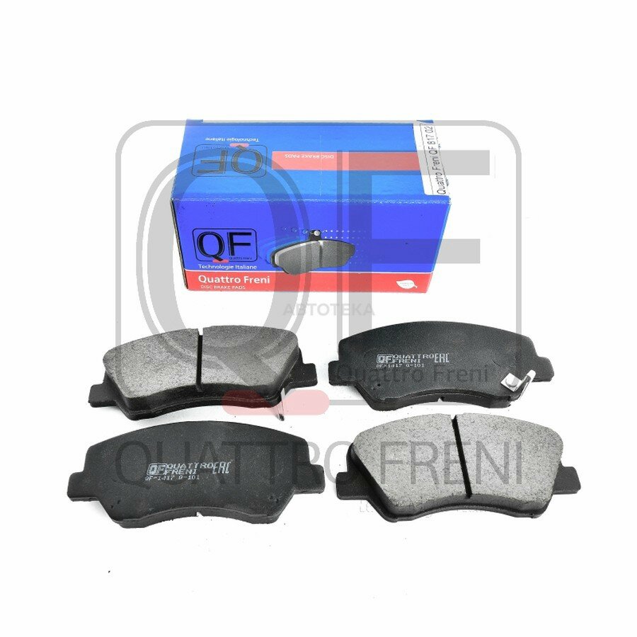 Колодки тормозные дисковые передние к-т с мех. датчиком износа Hyundai Solaris (2011-) KIA Rio III QUATTRO FRENI QF81702