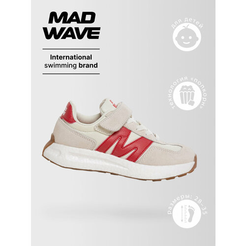 фото Кроссовки mad wave, размер 33, бежевый, красный