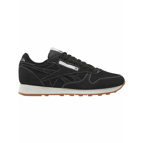 фото Кроссовки reebok classic leather, полнота f (eu)/ на среднюю стопу, размер 11 us, черный