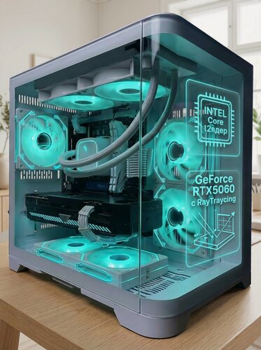 Изображение товара Мощный игровой компьютер INTEL Core 12ядер (2690v3)/RTX5060/32GB DDR4/1.5Tb SSD/750W/WIN 10 PRO