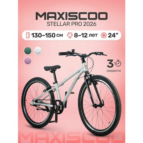 Велосипед подростковый двухколесный Maxiscoo STELLAR PRO 24' MSC-ST2452P (2026)