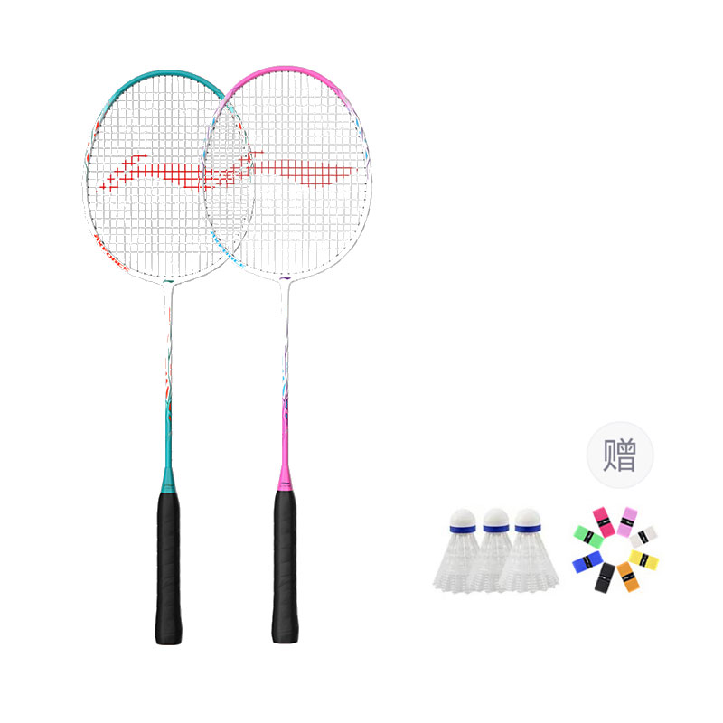 Ракетка для бадминтона унисекс Li Ning Thunder 9 Carbon Aluminum, скоростной улучшенный, 675 мм, 2 шт.