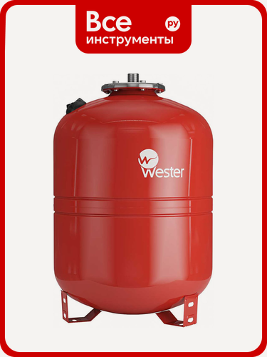 Изображение товара Расширительный бак Wester WRV 50 0-14-0100 прочной конструкции вертикальный напольный стальной для систем отопления