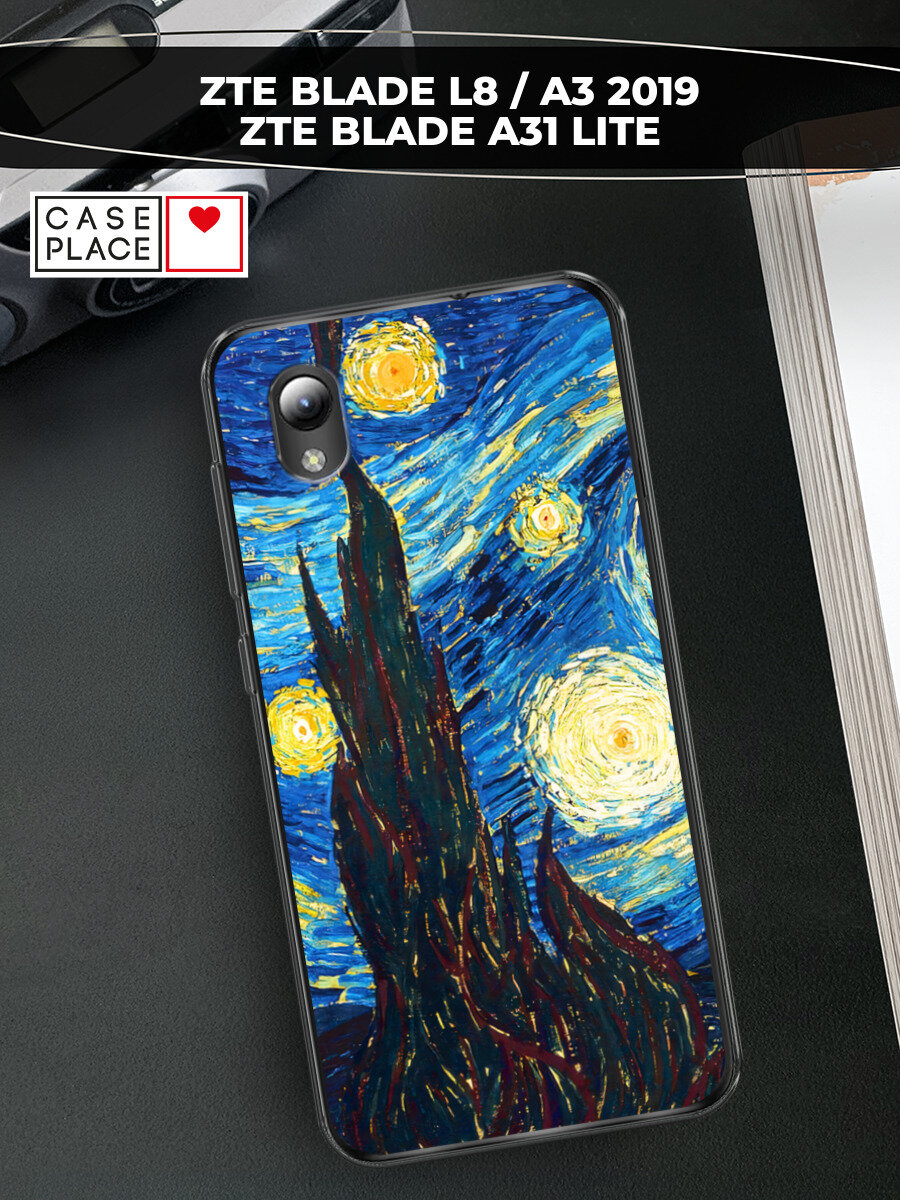 Чехол на ZTE Blade A3 (2019) / ЗТЕ Блейд A3 (2019) с принтом Ван Гог Звездная ночь