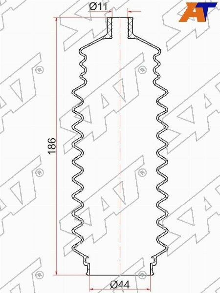 Пыльник рулевой рейки SAT R-2542 NISSAN PRIMERA 96-01/SUNNY B14 94-99/PULSAR N15 95-00/HONDA ACCORD C. 94-98