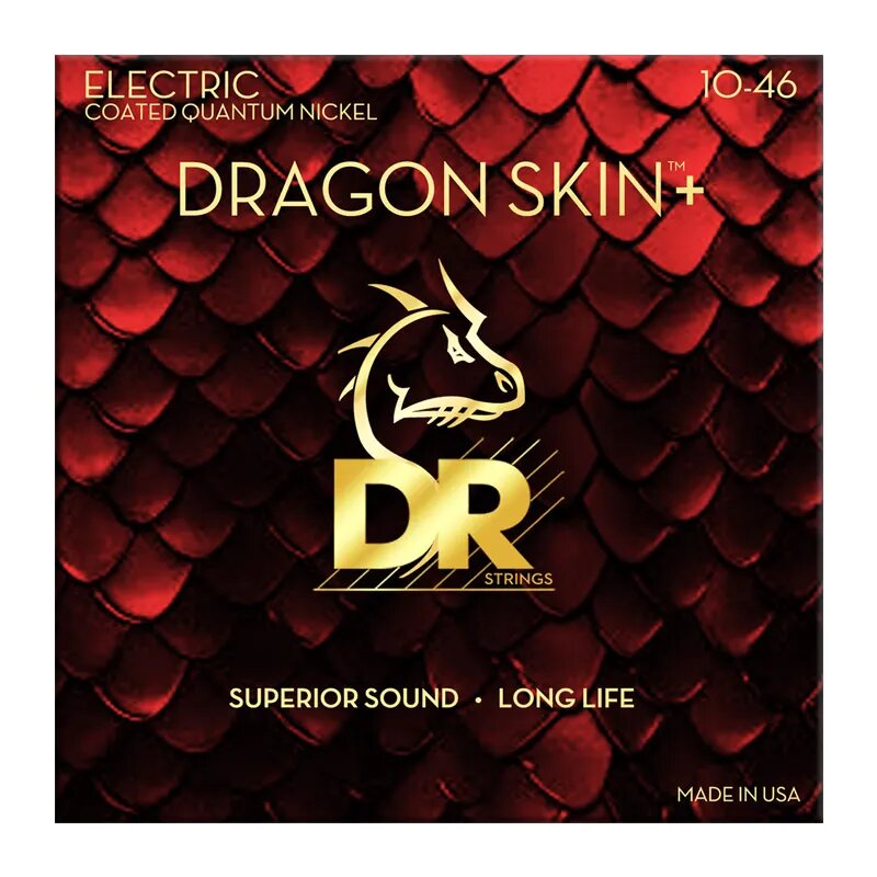 Струны для электрогитары DR DEQ-10 Dragon Skin+