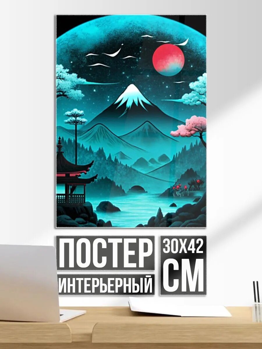 Постер на стену Коллаж из природы Японии