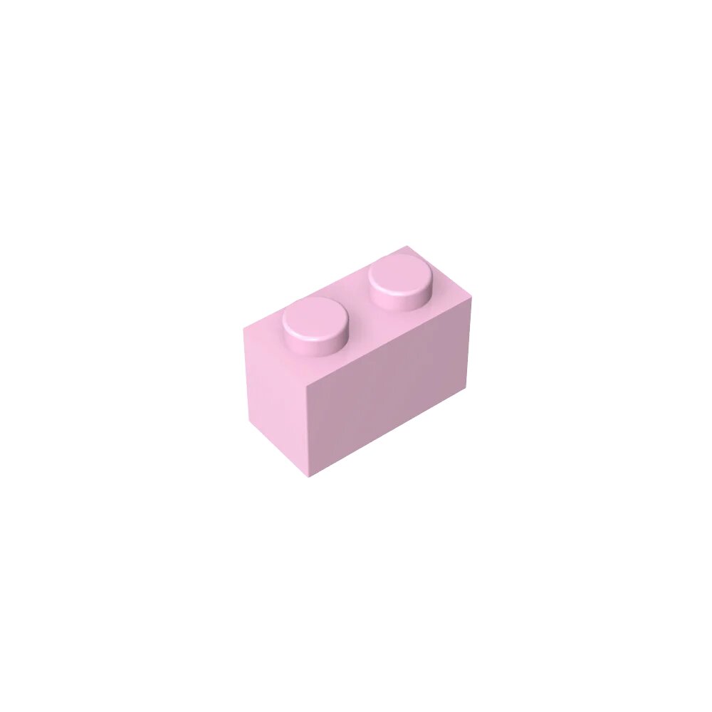 Gobricks блоки 1x2 розовые (017)