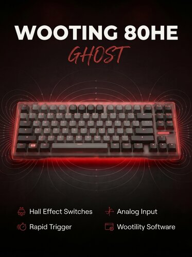 Изображение товара Игровая клавиатура Wooting 80HE Ghost ANSI раскладка RGB магнитная