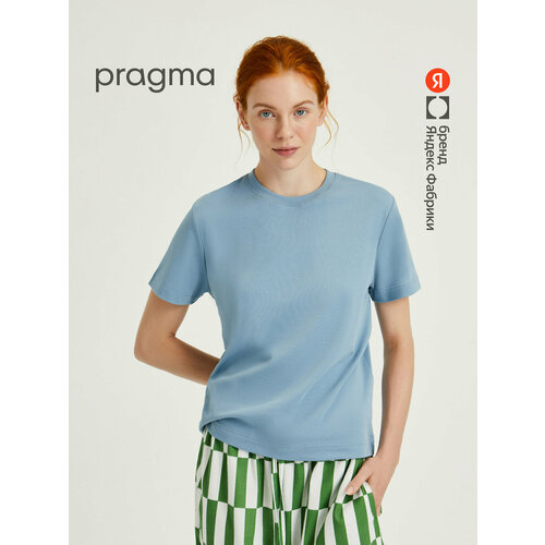 фото Футболка pragma, размер xs, серо-голубой