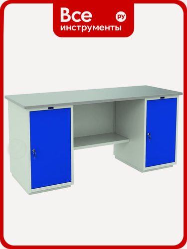 Изображение товара Верстак практик WT180. WD1/WD1.000 К30399858246, полупрофессиональный, МДФ столешница с оцинкованным покрытием, серый