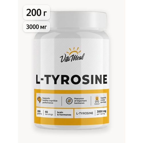 Тирозин 3000 мг порошок, L-Tyrosine, л тирозин, похудение, 200 грамм