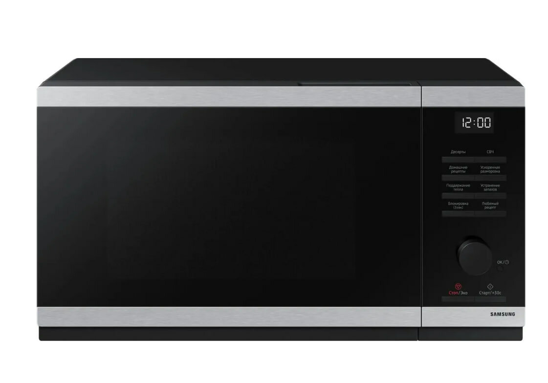 СВЧ-печь Samsung MS23DG4504ATBW 23л. нержавеющая сталь/чёрный