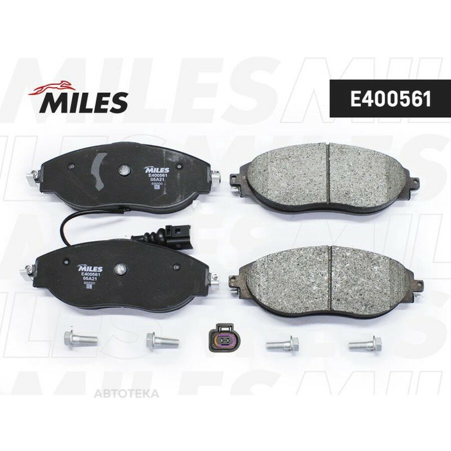 Колодки тормозные передние (Смесь Low-Metallic) SKODA OCTAVIA 12-/VW GOLF 12-/PASSAT 14- (TRW GDB2114) E400561 MILES E400561