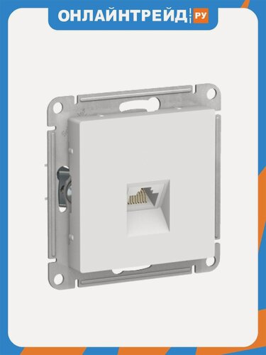 Изображение товара Розетка компьютерная RJ45 Systeme Electric (schneider Electric) SCHNEIDER ELECTRIC AtlasDesign кат. 6A, механизм, белый