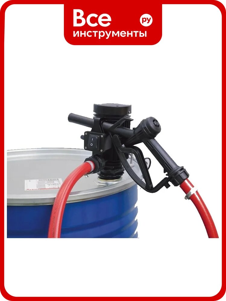 Заправочный блок на бочку PIUSI Pico 24 M для дизеля и антифриза, электрический, с 4‑метровым шлангом и адаптером 2‑дюйм
