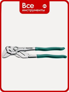 Изображение товара Переставные клещи-гаечный ключ Kraftool Vise-Wrench 22065 с прочным корпусом CrV и многопозиционным кнопочным фиксатором