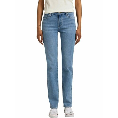 фото Джинсы lee women marion straight jeans, размер 30/35, голубой