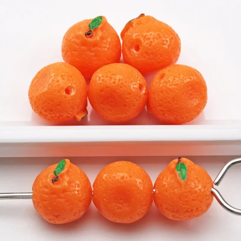 Бусины из смолы "Little orange" 5 шт
