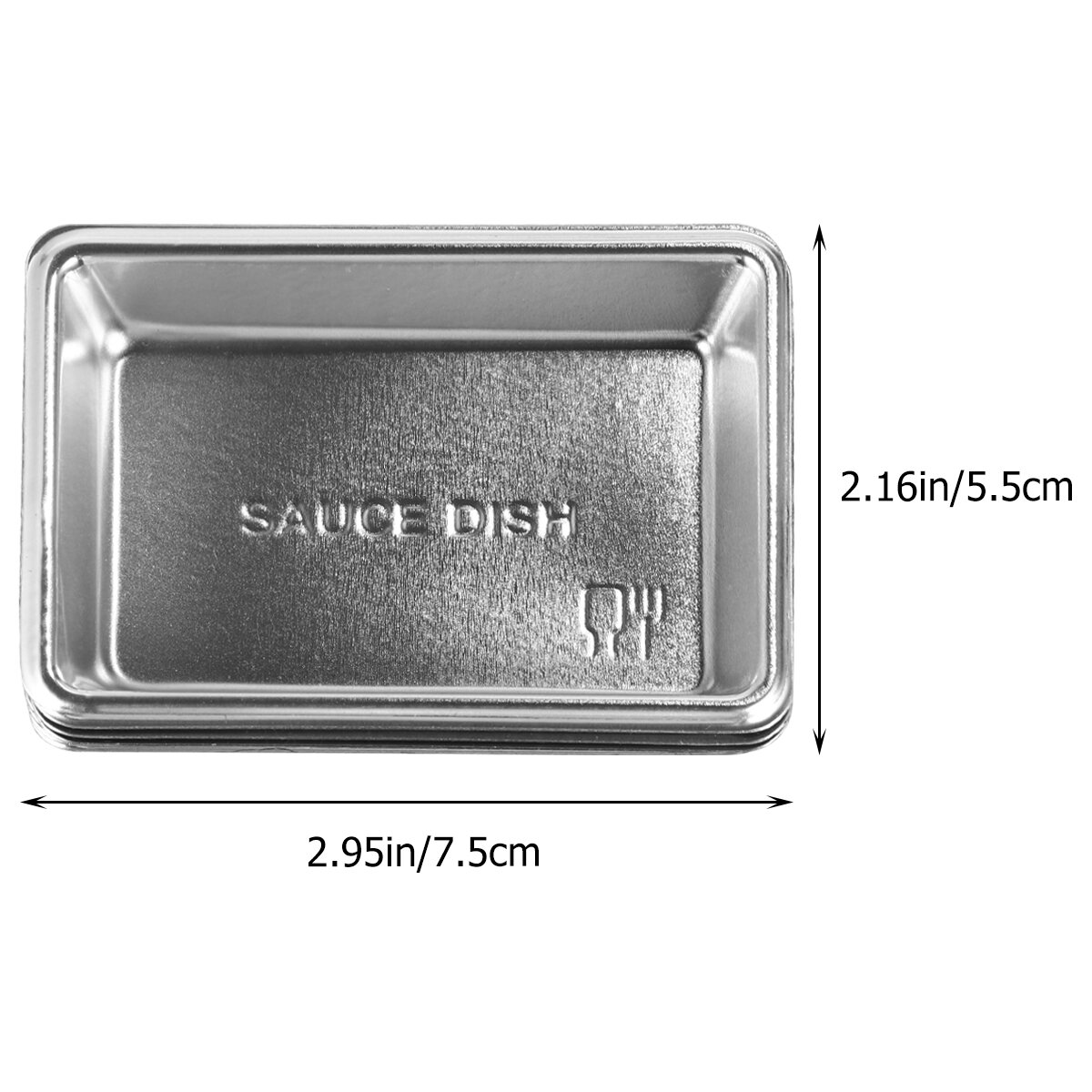 100 Штук Маленькие Дис Posles Для Соуса Одноразовые Черные 7.5X5.5X1Cm