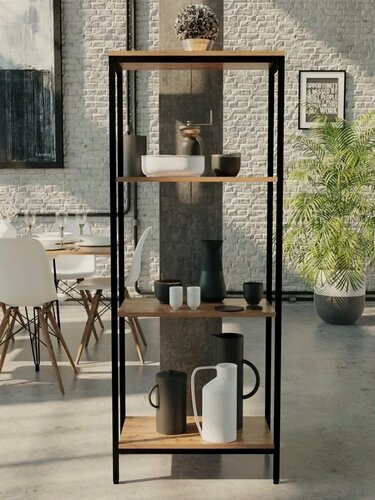 Изображение товара Стеллаж деревянный металлический Лофт 150*60*30 см.