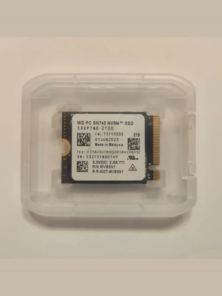 Внутренний SSD диск 2 ТБ PCIe 4.0x4 NVME Internal SSD (WD PC SN740 M.2 2230), ssd для steam deck, Surface laptop — фото 1