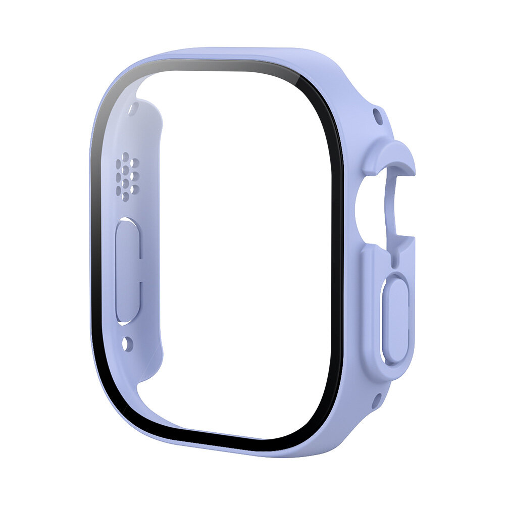 Apple Watch 44mm Защитный чехол из закаленного стекла - Ледяной синий жесткий чехол для всех серий