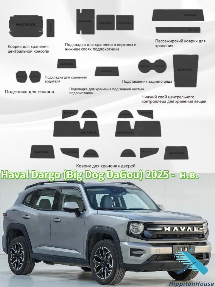 Haval Big Dog DaGou Противоскользящий коврик для слотов хранения, Haval Big Dog DaGou аксессуары