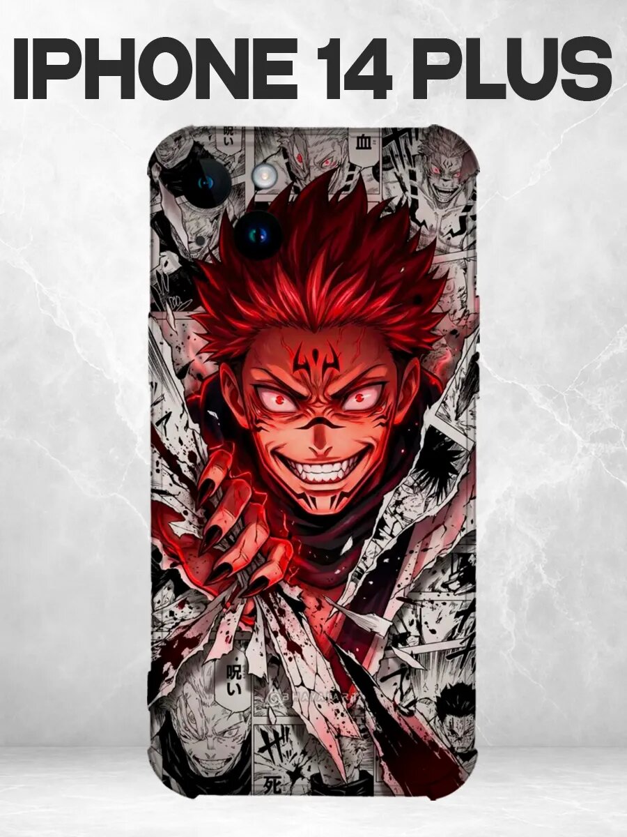 Чехол на iPhone 14 Plus Сукуна Магическая битва манга