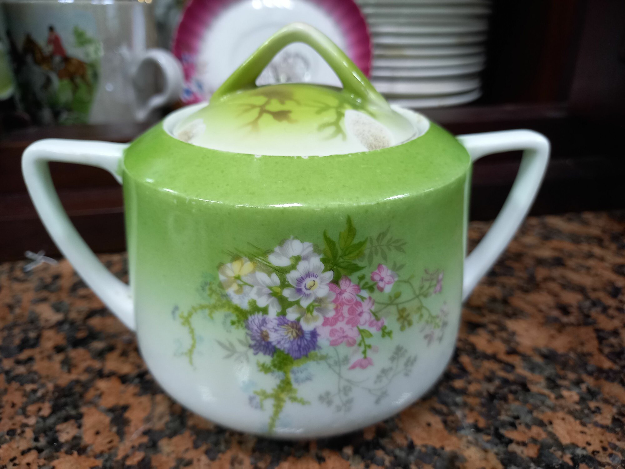 Антикварная советская редкая сахарница из фарфора. СССР — фото 1