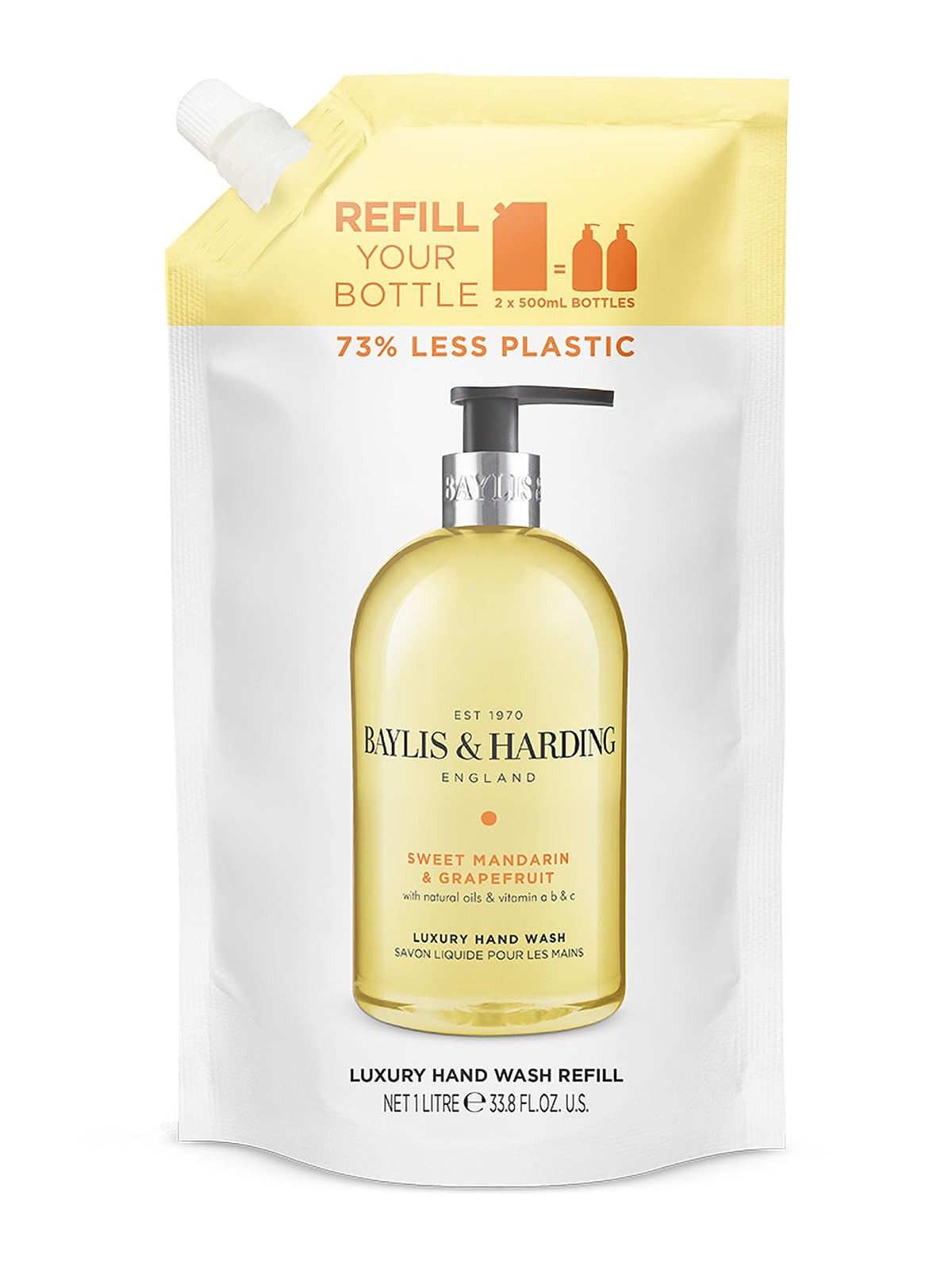 Жидкое мыло Baylis & Harding Sweet Mandarin & Grapefruit Hand Wash для рук, Refill, 1000 мл