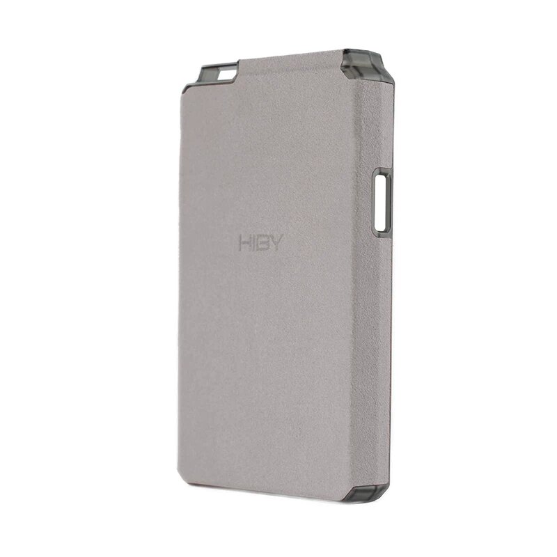 HiBy R6III Защитный чехол из ПУ кожи, серый цвет с премиальным покрытием