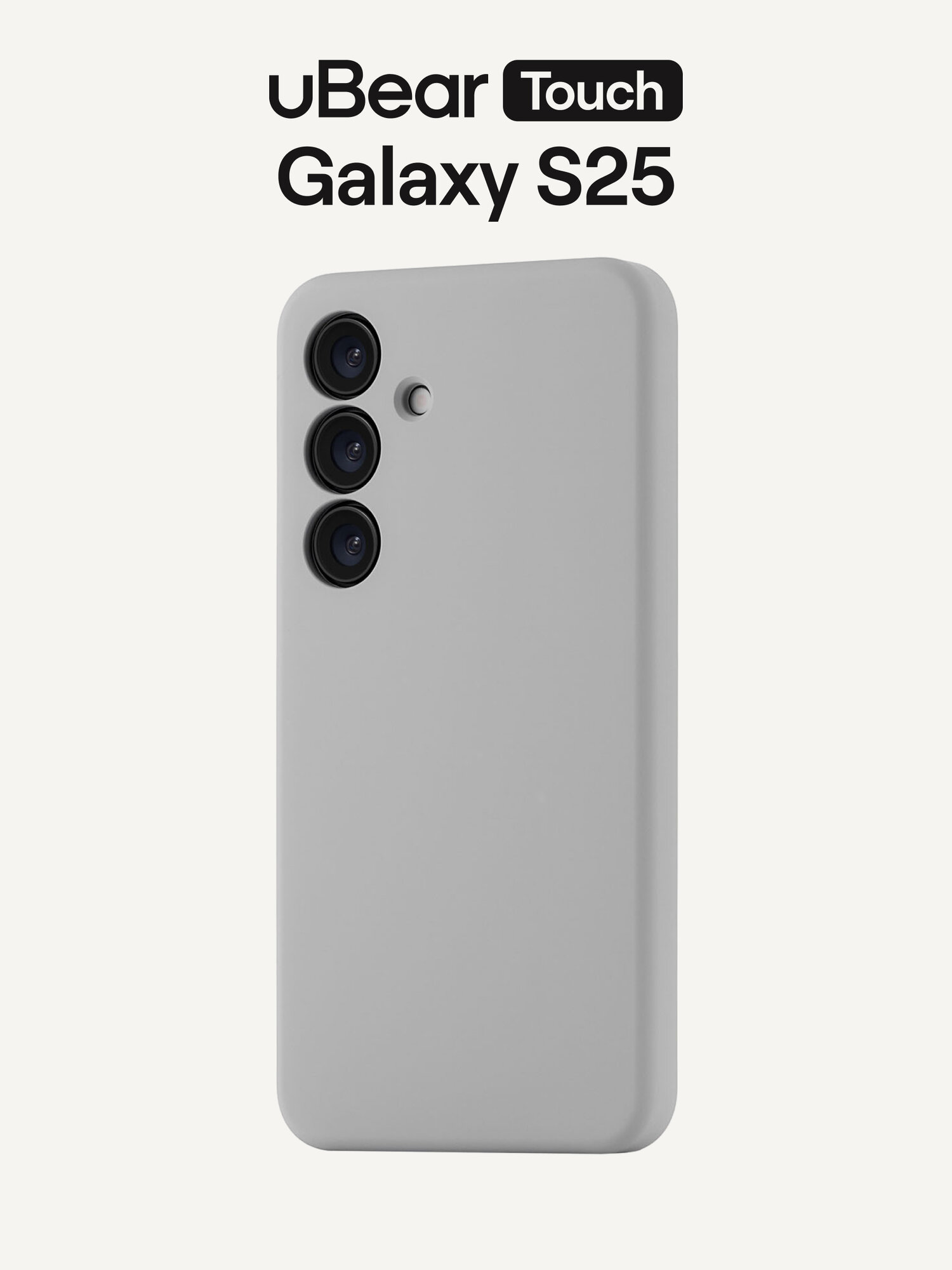 Чехол на Samsung Galaxy S25 uBear Touch Mag Case, со встроенным магнитом, силикон софт-тач, серый