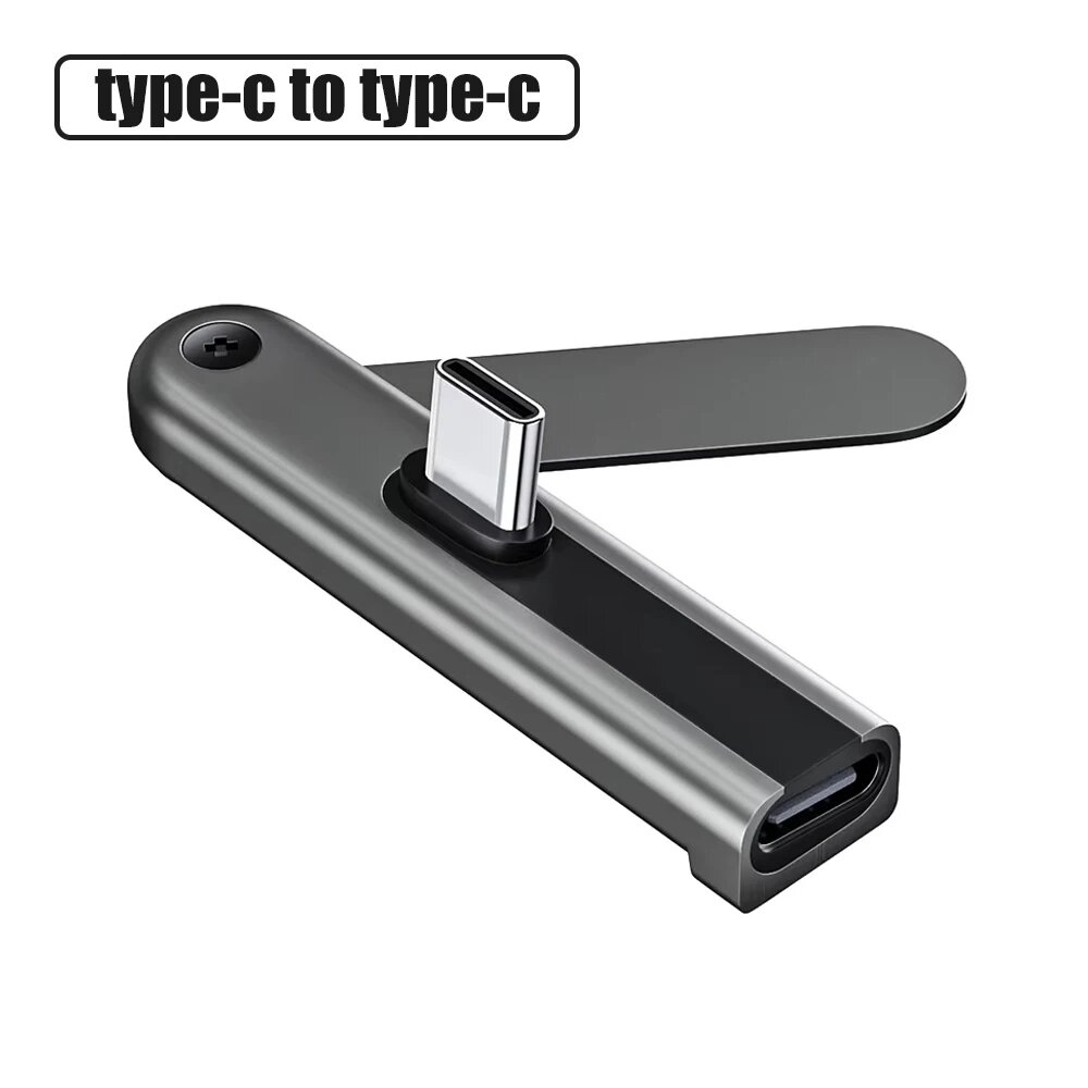 Адаптер-держатель Type-C на Type-C для зарядки, переходник с разъемом iOS (папа) на Type-C (мама) с держателем, OTG-конвертер