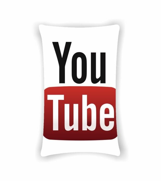 Подушка YouTube/ Ютуб №5, Картинка с двух сторон