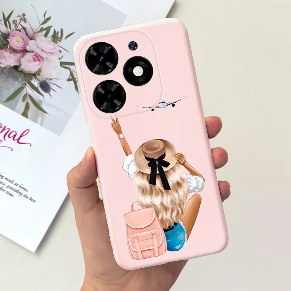 Для Tecno Spark Go 2024 чехол Модный мраморный лунный узор мягкий силиконовый тонкий задний Чехол для телефона для Tecno Spark Go (2024) BG6