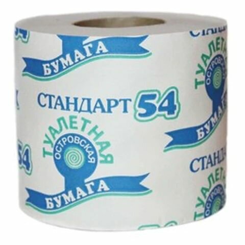 48 шт. Бумага туалетная бытовая, 38 м, островская, на втулке (эконом)