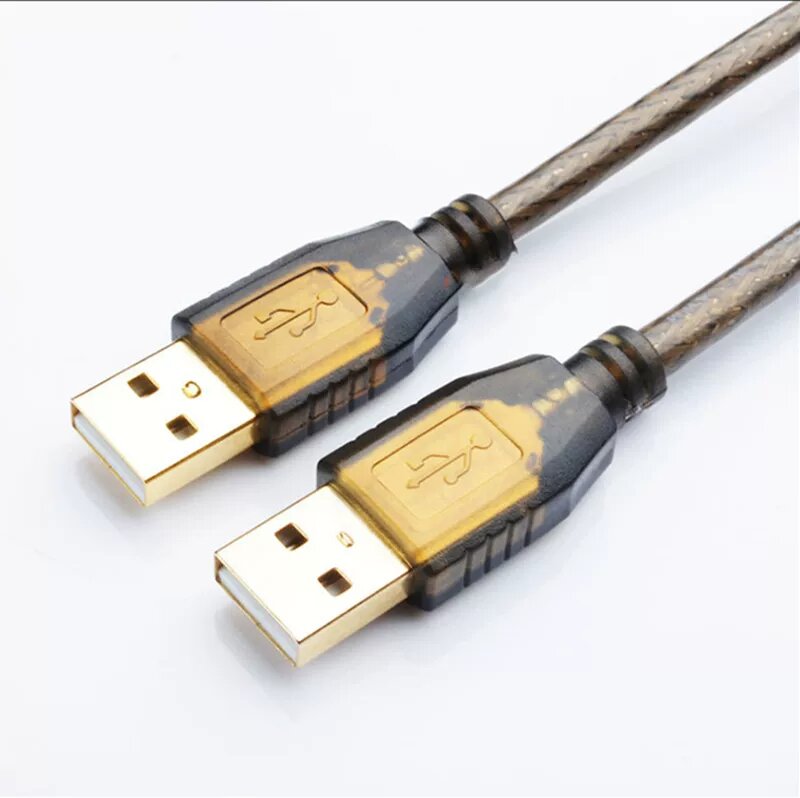 USB 2.0 A-A кабель 5м коричневый для передачи данных и подключения жесткого диска