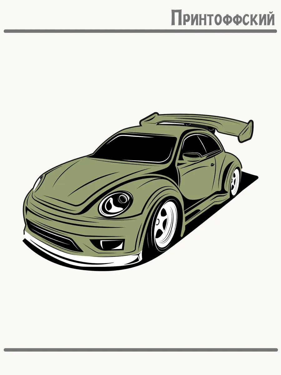 Термонаклейка для одежды и аксессуаров DTF-печать порш porshe авто